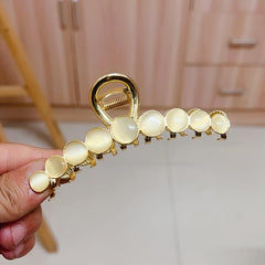 Opal Hair Claw Large Metal Back Head Hair Claw Shark Claw Hair Accessories