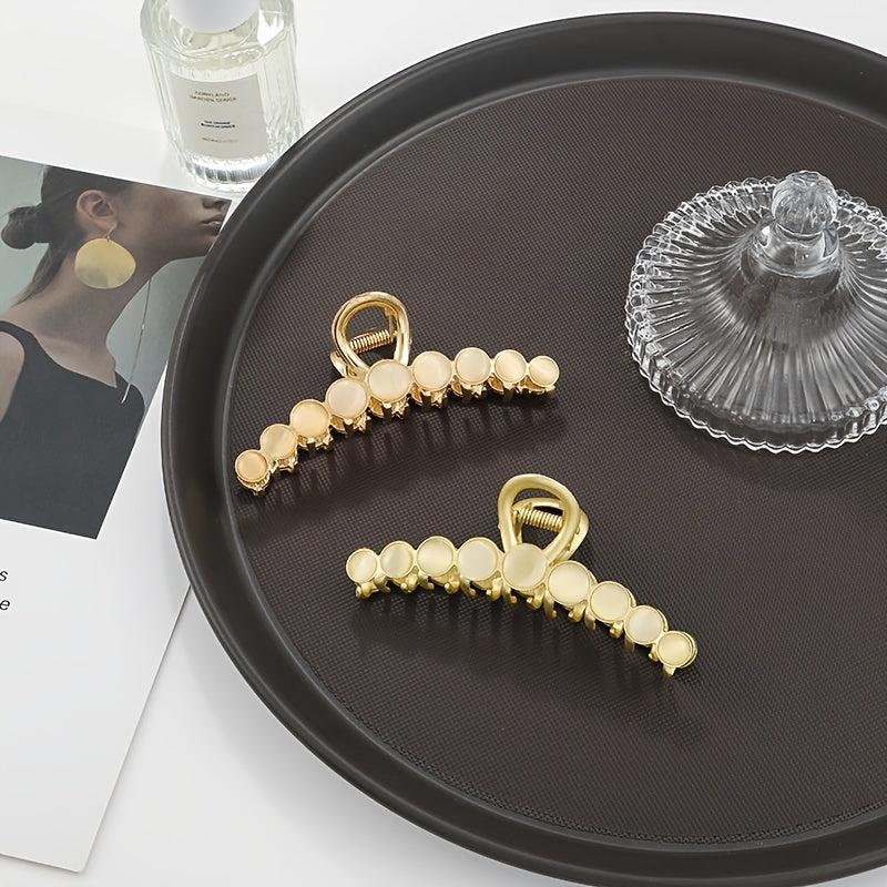 Opal Hair Claw Large Metal Back Head Hair Claw Shark Claw Hair Accessories