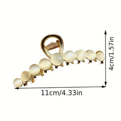 Opal Hair Claw Large Metal Back Head Hair Claw Shark Claw Hair Accessories