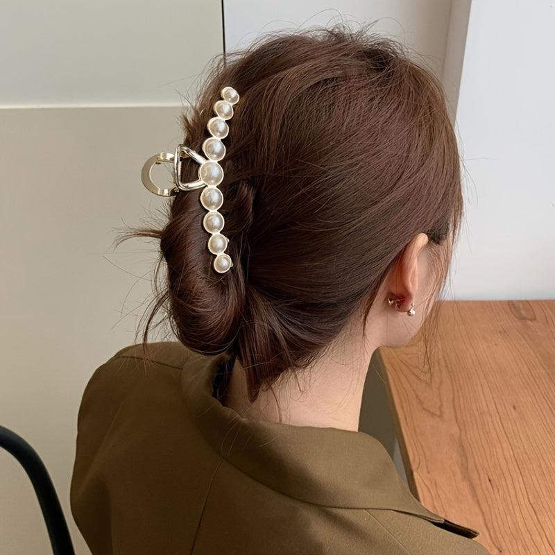 Opal Hair Claw Large Metal Back Head Hair Claw Shark Claw Hair Accessories