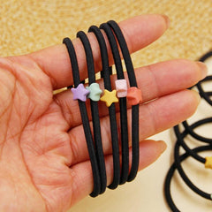 Candy Star Beaded Hair Tie Bracelet Hair Rope Ponytail Holder