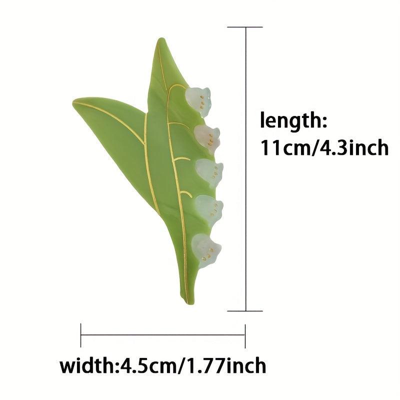 Lily Flower Hair Claw Leaf Shape Shark Claw Hair Accessories For Women Girls