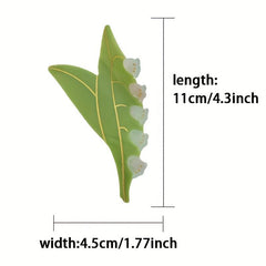 Lily Flower Hair Claw Leaf Shape Shark Claw Hair Accessories For Women Girls