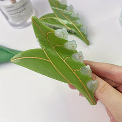 Lily Flower Hair Claw Leaf Shape Shark Claw Hair Accessories For Women Girls