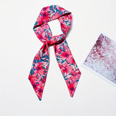 Floral Pattern Hair Scarf Sweet Head Ribbon Scarf