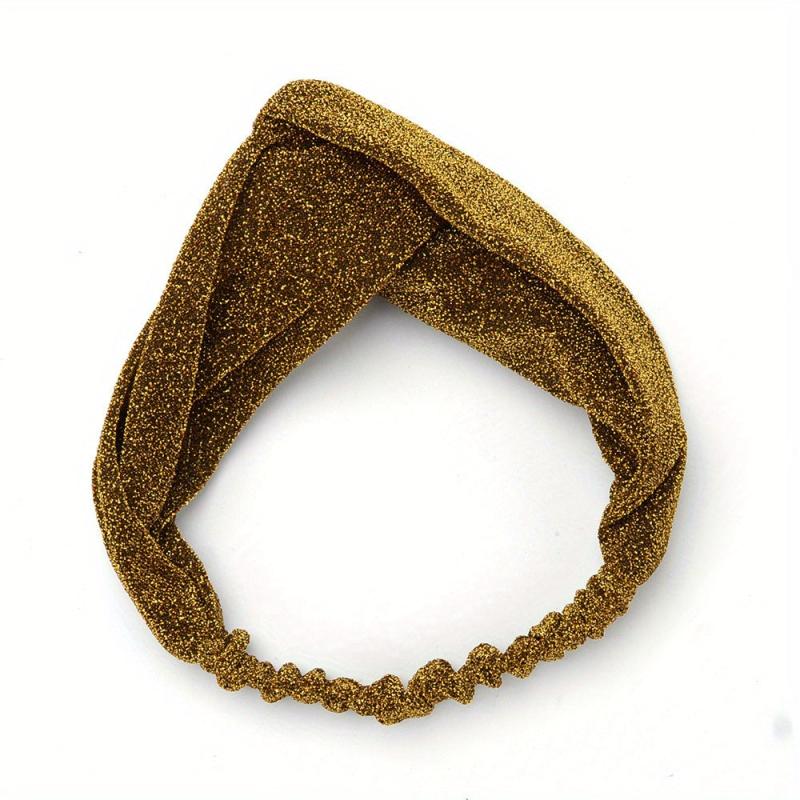 Glitter Fabric Hair Bands Stretchy Gypsophila Headbands Yoga Bundle