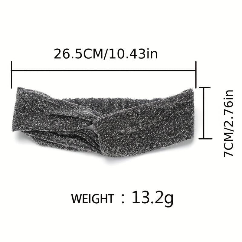 Glitter Fabric Hair Bands Stretchy Gypsophila Headbands Yoga Bundle