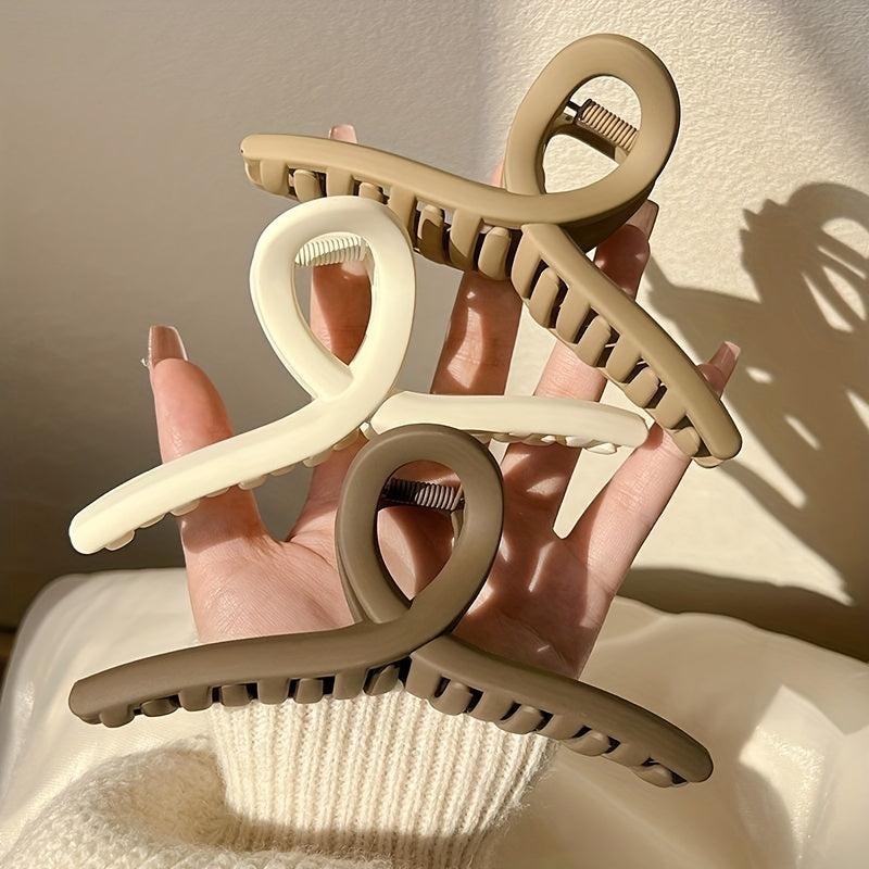 4pcs Solid Shark Claw Hair Claw Hair Accessories Women