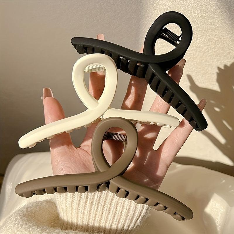 4pcs Solid Shark Claw Hair Claw Hair Accessories Women
