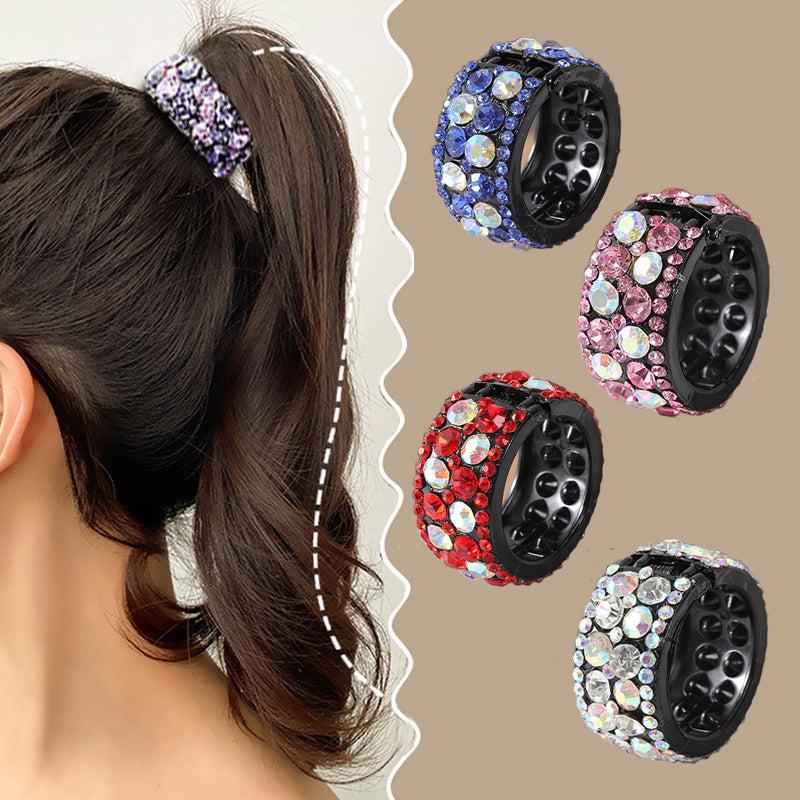 Vintage Rhinestone Hair Cuff Clip Glitter Hair Claw for Women Girls