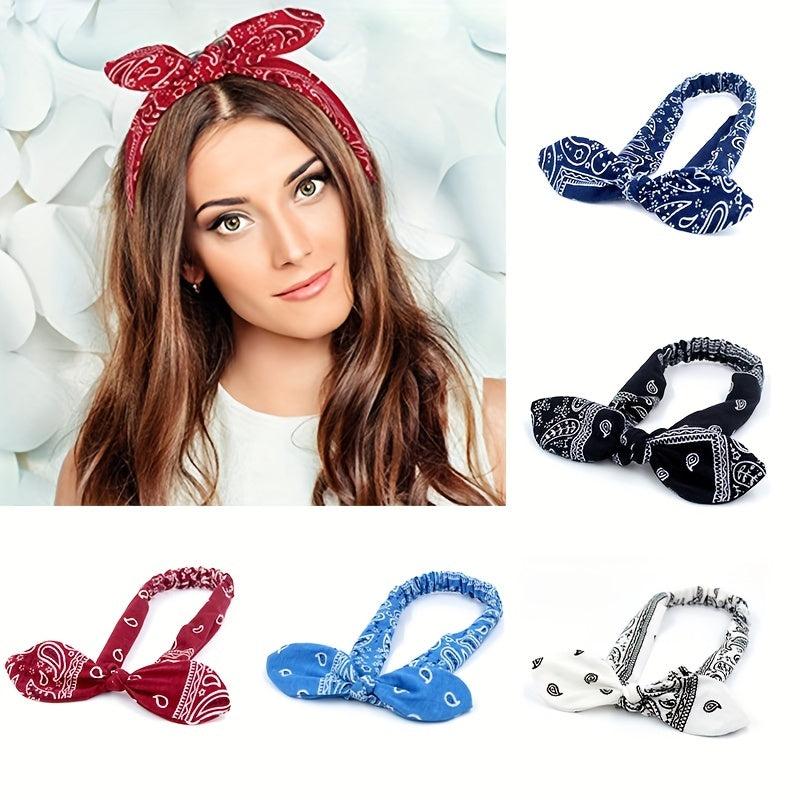 Boho Rabbit Ears Knotted Headband Hair Accessories