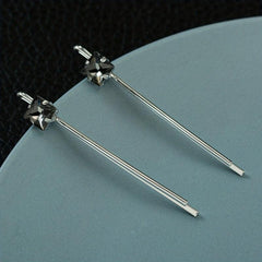 2pcs Crystal Heart Shape Bobby Pin Headwear Side Clip Hair Accessories