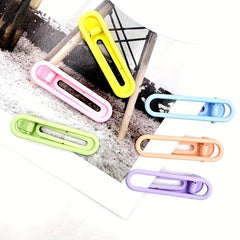 6pcs Candy Duck Billed Clip Hollow Rectangle Metal Hair Clip For Side Hair Bang