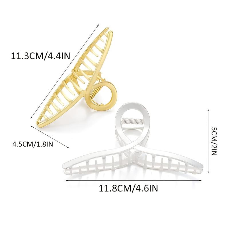 Metal Twist Hair Claw Ponytail Holder Shark Claw Hair Accessories For Women