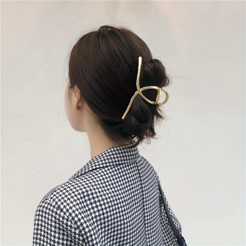 Metal Twist Hair Claw Ponytail Holder Shark Claw Hair Accessories For Women