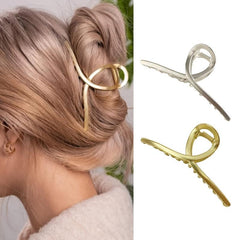 Metal Twist Hair Claw Ponytail Holder Shark Claw Hair Accessories For Women