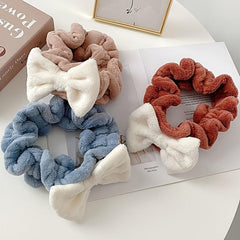 Plush Bow Knot Hairband Coral Fleece Headband
