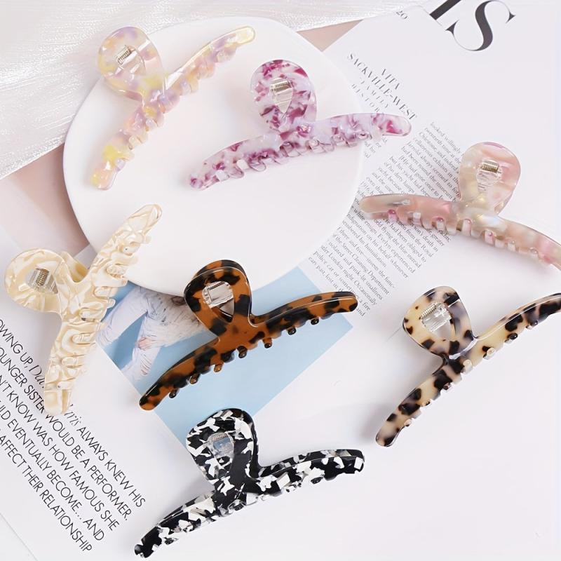 Acetate Curved Hair Claw Back Head Hair Styling Accessories