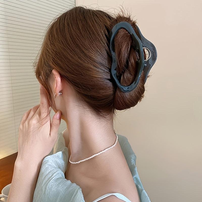 Hollow Cloud Hair Claw Clip Strong Hold Non slip Ponytail Holder