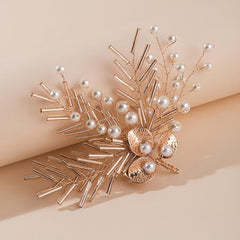 Rose Faux Pearl Hair Clip Wedding Hairpin Barrette Hair Ac