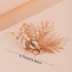 Rose Faux Pearl Hair Clip Wedding Hairpin Barrette Hair Ac