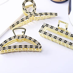 Rhinestone Hair Clip Metal Claw Clip For Thick Hair