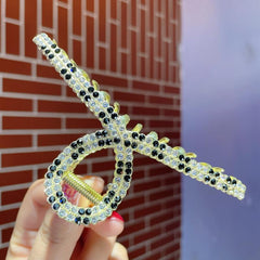 Rhinestone Hair Clip Metal Claw Clip For Thick Hair