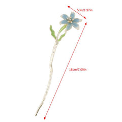 Flower Hair Pin Floral Hair Stick Ponytail Holder Hair Accessories