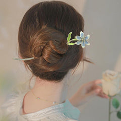 Flower Hair Pin Floral Hair Stick Ponytail Holder Hair Accessories