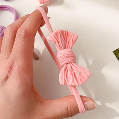5pcs Bowknot Hair Tie Solid Winter Hair Accessories Women