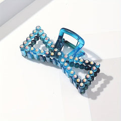 Large Rhinestone Hair Claw Vintage Transparent Shark Claw Hair Accessory