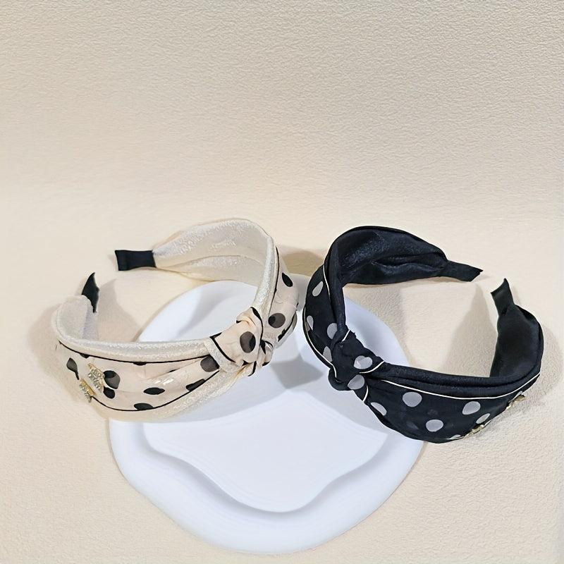 Cross Knotted Headband Rhinestone Butterfly Hair Band