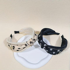 Cross Knotted Headband Rhinestone Butterfly Hair Band