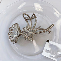 Ginkgo Leaf Claw Clip Silver Gold Hair Clip Large Shark Claw Thick Hair