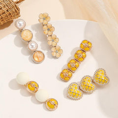 5pcs Heart Flower Faux Pearl Hairclip Hairpin Set Daily Party Accessories
