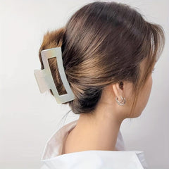 4pcs Holographic Hair Claw Clip Nonslip Square Ponytail Holder Hair Accessories