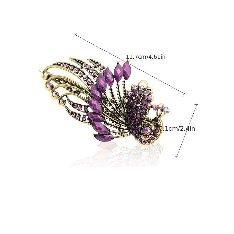 Peacock Rhinestone Hair Clip Hairpin Bohemian Style Hair Accessories