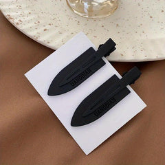 2pcs Solid Hair Clip No Crease Duck Billed Clip Style Hair Clip