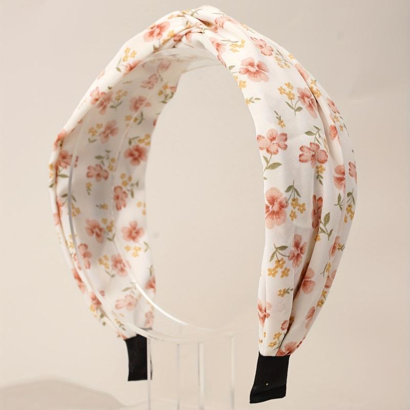 2pcs Knotted Hair Hoop Cross Floral Hairpin Head Hoop Headwear