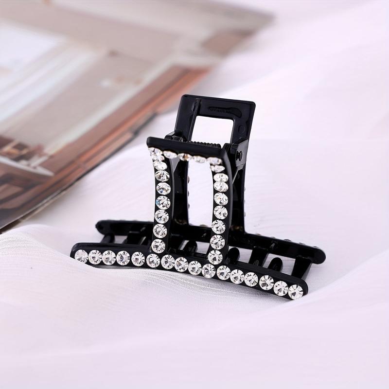 Rhinestone Hair Claw Clip Nonslip Ponytail Holder Women Girls Hair Claw