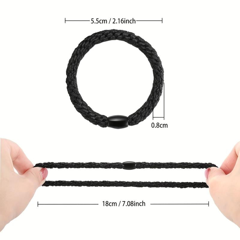 30pcs Solid Hair Ties Elastic Ponytail Holder for Thick Hair