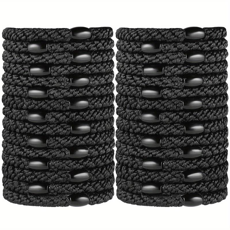 30pcs Solid Hair Ties Elastic Ponytail Holder for Thick Hair