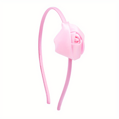 Satin Rose Headband Flower Hair Hoop for Women Girls