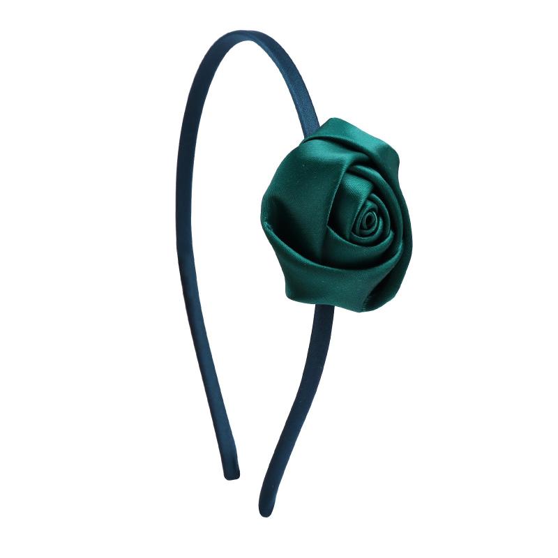 Satin Rose Headband Flower Hair Hoop for Women Girls