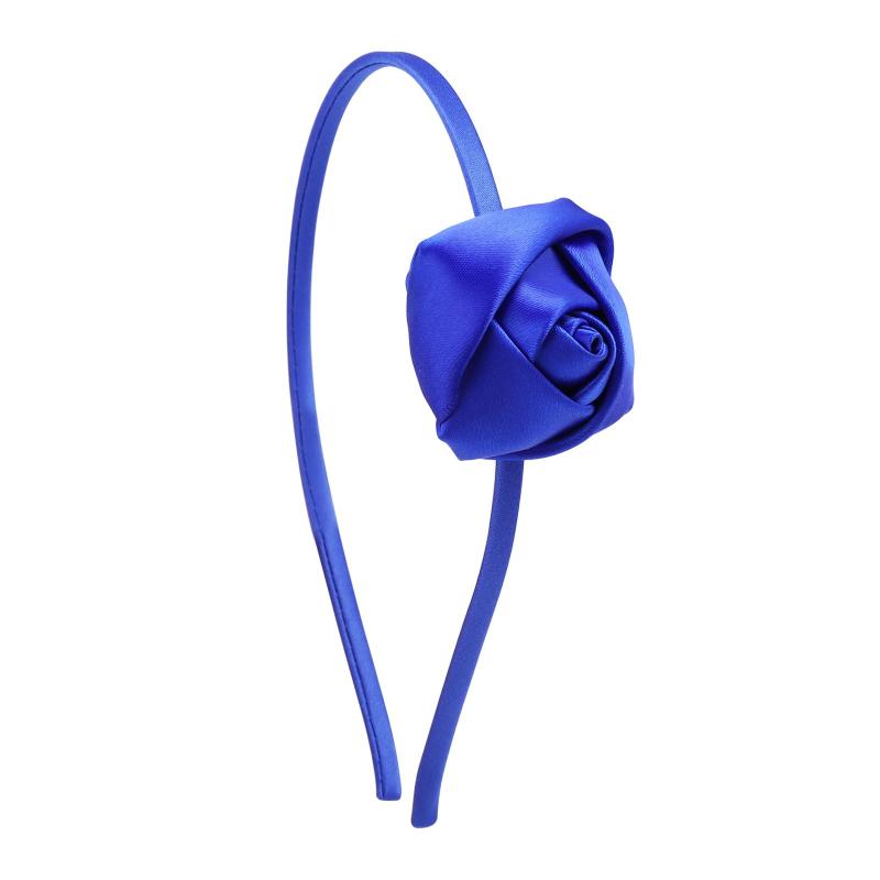Satin Rose Headband Flower Hair Hoop for Women Girls