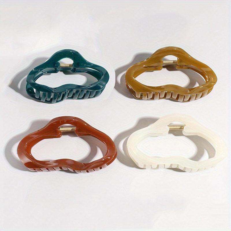 Matte Hollow Hair Claw Large Cloud Shape Hair Clip for Women