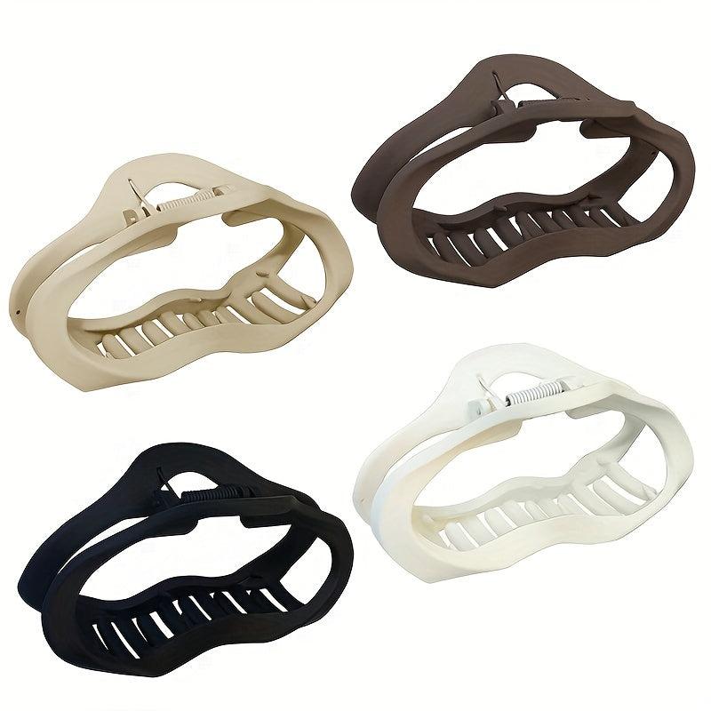Matte Hollow Hair Claw Large Cloud Shape Hair Clip for Women