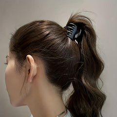 Small Hair Claw Resin Style Nonslip Ponytail Holder for Women Girls