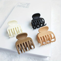 Small Hair Claw Resin Style Nonslip Ponytail Holder for Women Girls