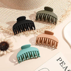 4pcs Frosted Hair Claw Ponytail Holder Women Girls Hair Claw